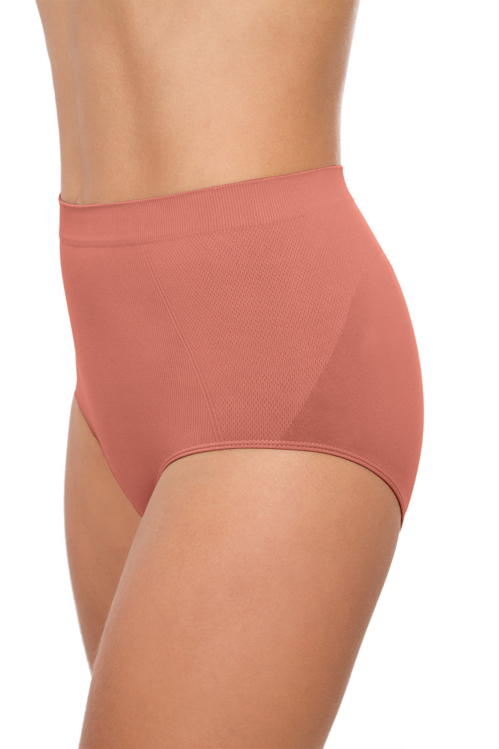 Cotton high-waisted shaping control thong - tummy control underwear