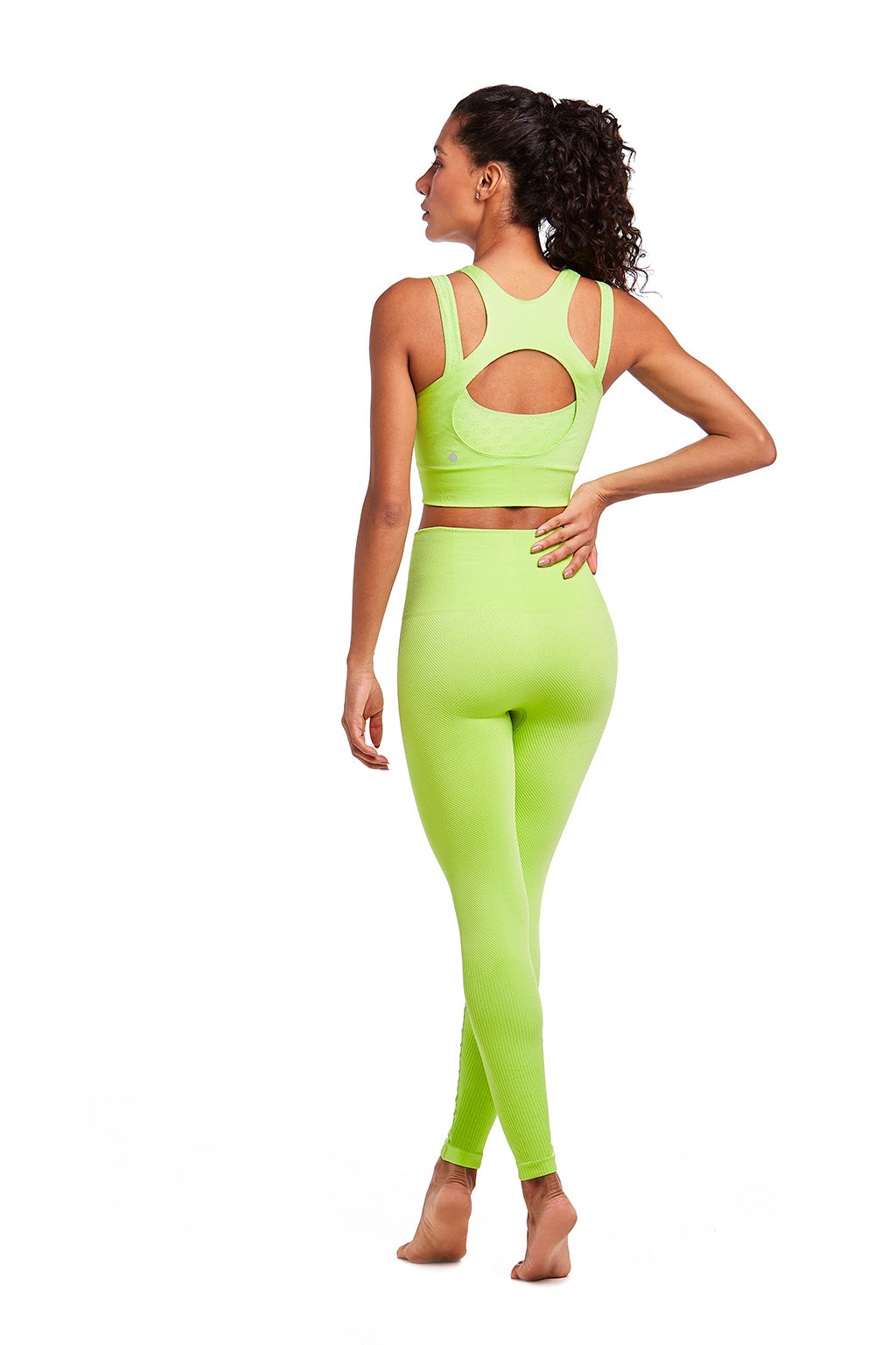 TURQUOISE FITNESS SET WITH PUSH UP QUICAS BRASIL LEGGINGS