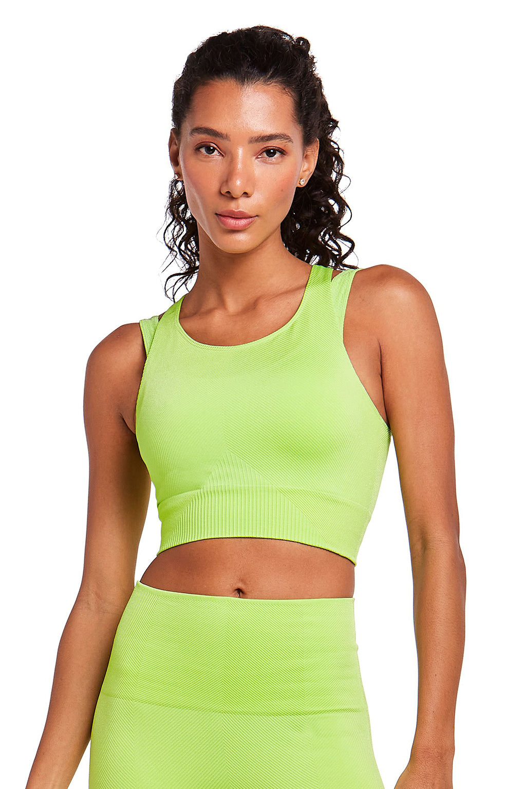 Brazilian Sports Top Twill Bra with Double Layer