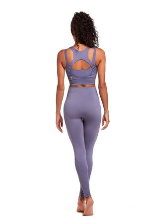 FITNESS Legging with double and versatile waistband - METRO BRAZIL