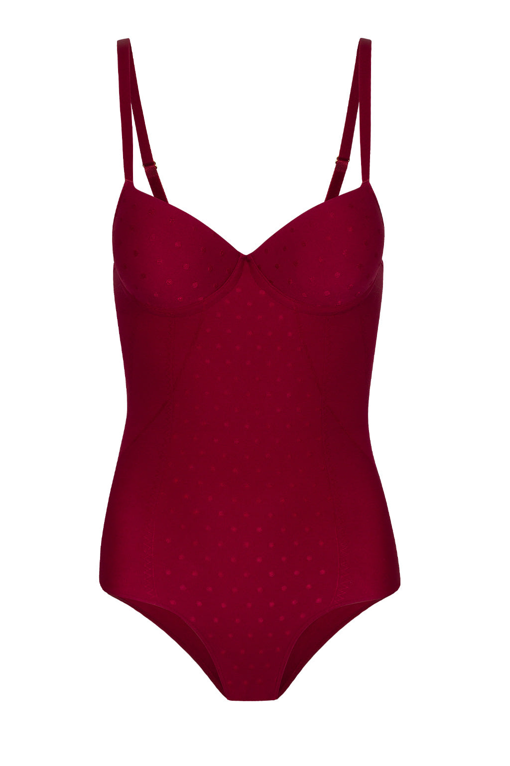 Push-Up Perfect Shape Bras Molded cup on the frame Red. Milavitsa.