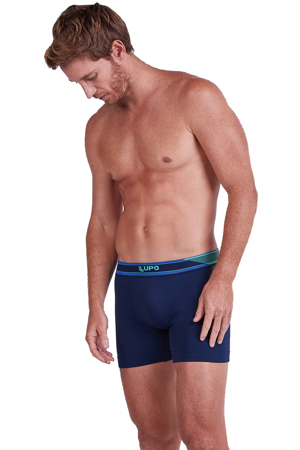 Microfiber Seamless Ribbed Underwear Boxer Briefs for Men