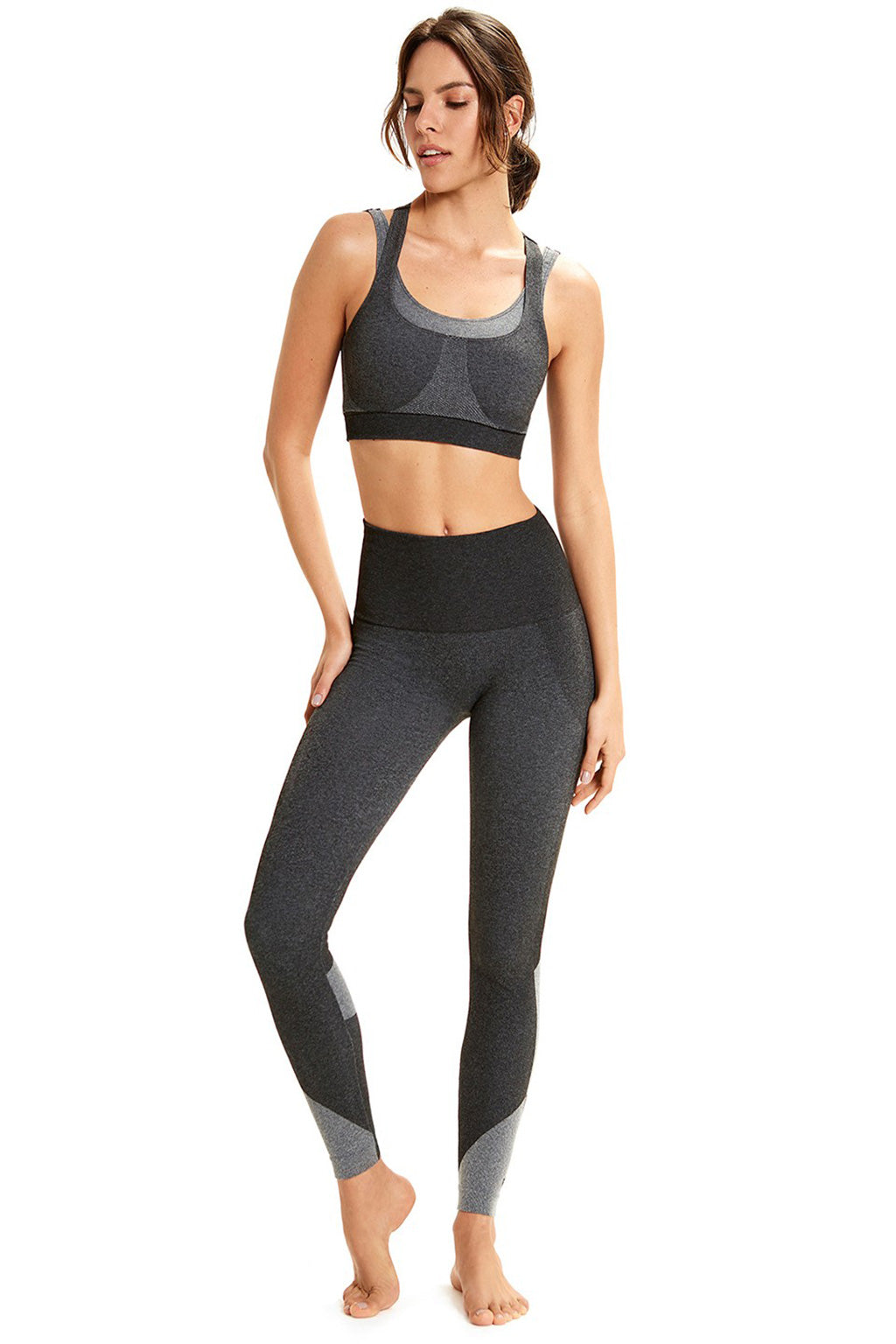 Constrated Stitching Padded Sports Bra