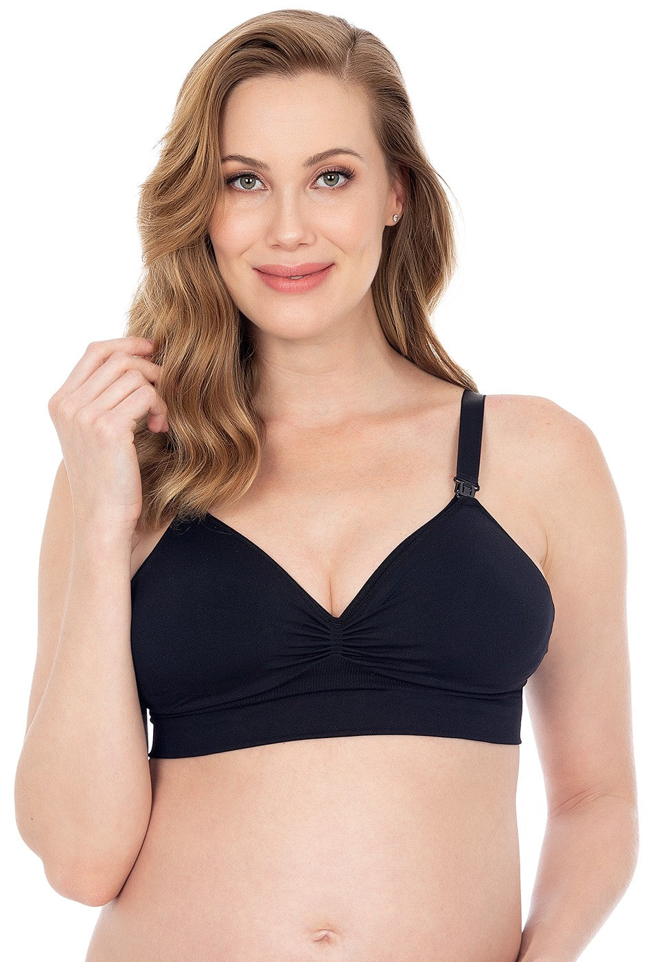 Maternity & Nursing Special Seamless Bra, GelWire® by CARRIWELL - black,  Maternity