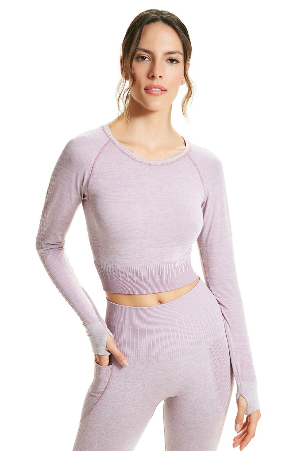 FITNESS Cropped Long Sleeve Top