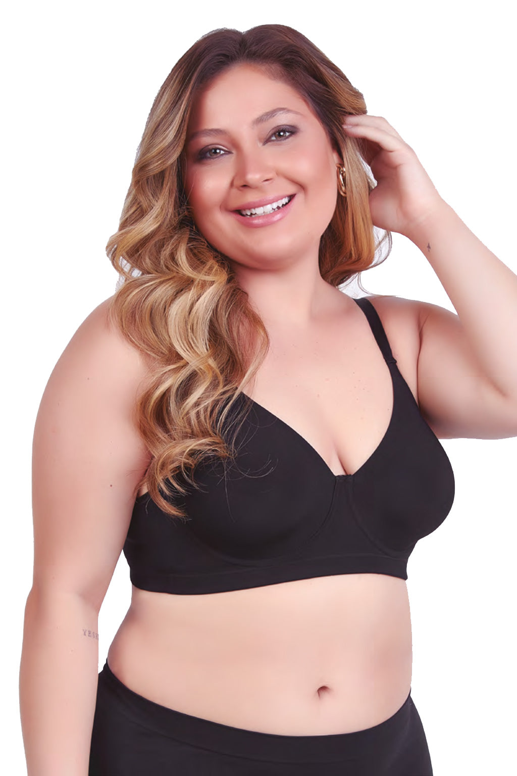 Plus Size Hoop Firmer Mold Support Bra With Rim