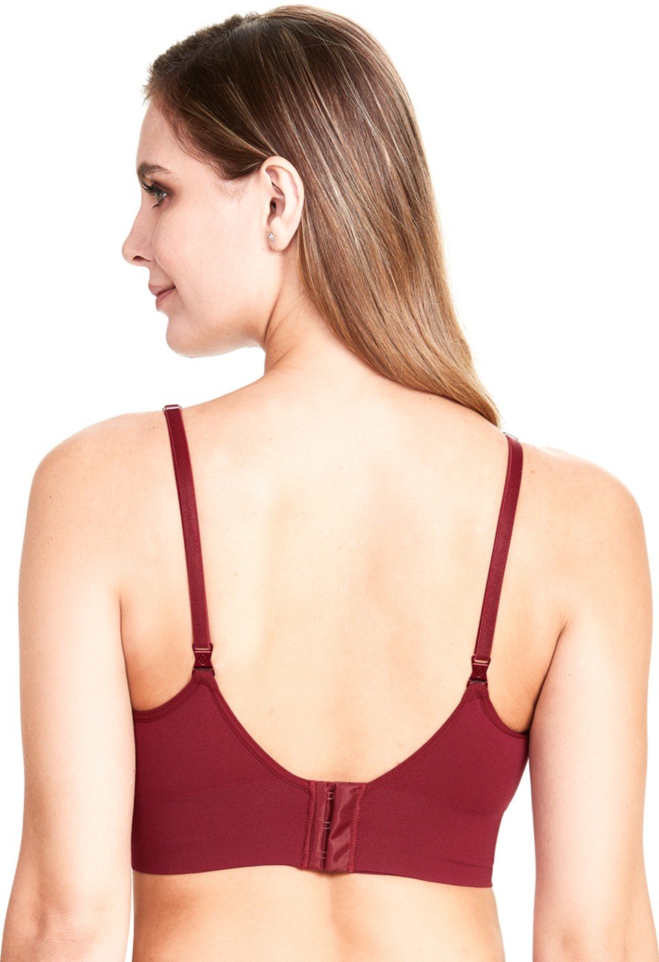 SKINY padded triangle in deep red