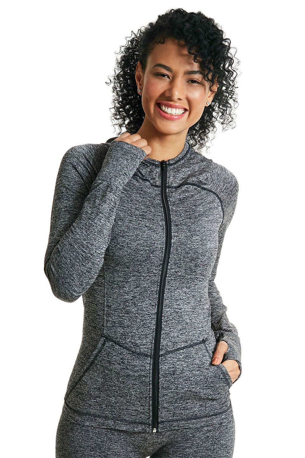 FITNESS Hooded Sport Jacket with zipper closure
