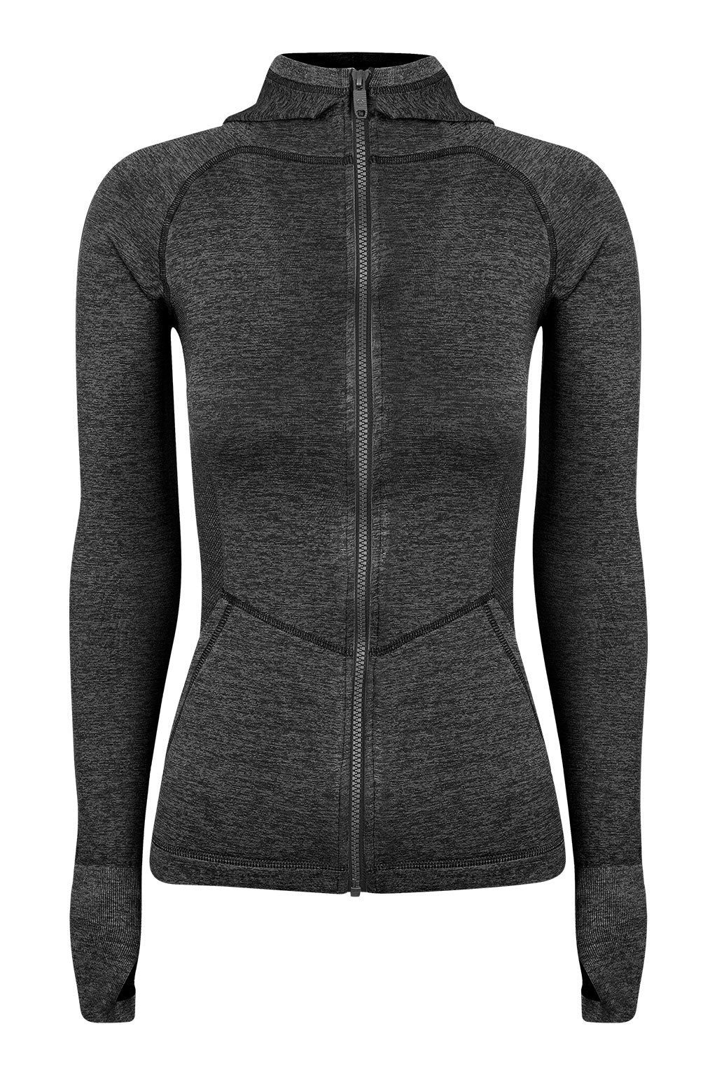 FITNESS Hooded Sport Jacket with zipper closure