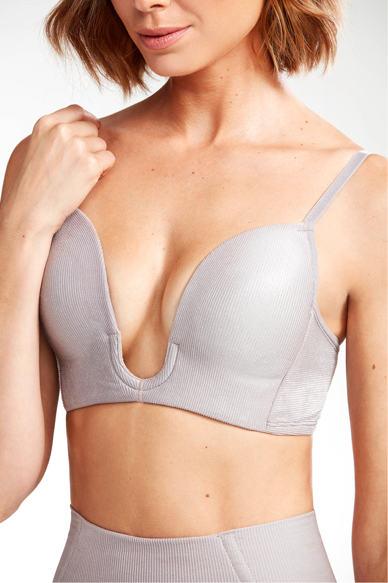Shades Bust Enhancement Padded Deep Neck Bra