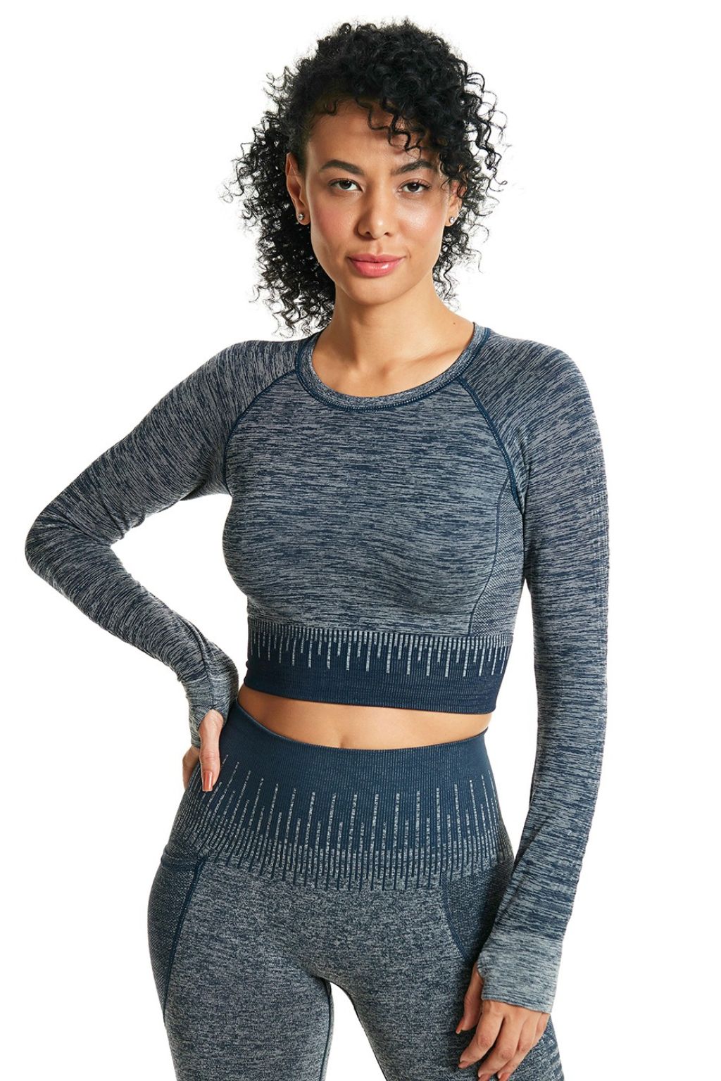 FITNESS Cropped Long Sleeve Top